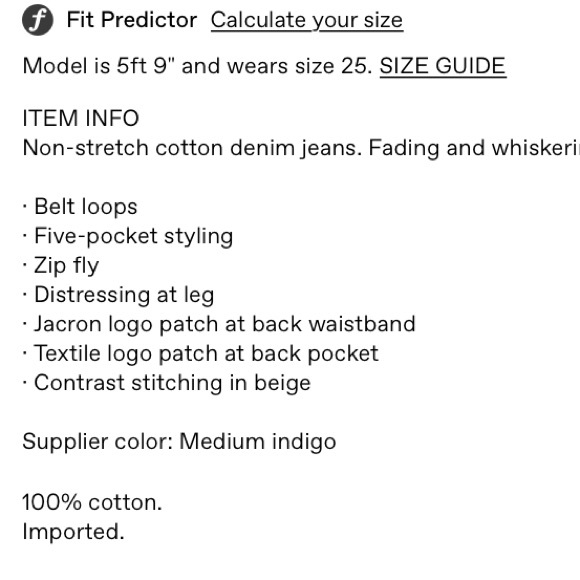 Levi’s ‘94 Baggy Mid Rise Straight Leg Jeans Distressed Medium Blue 25 26 29 30 - Picture 12 of 15